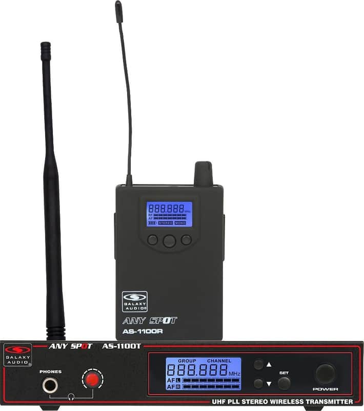 Galaxy AS-1100 Any Spot Personal Wireless Monitor EB4 Ear Buds Earphone System image 1