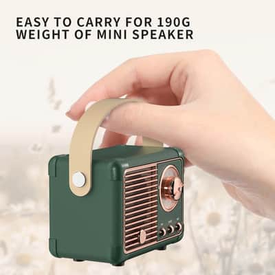 Retro Bluetooth Speaker-Yellow image 4