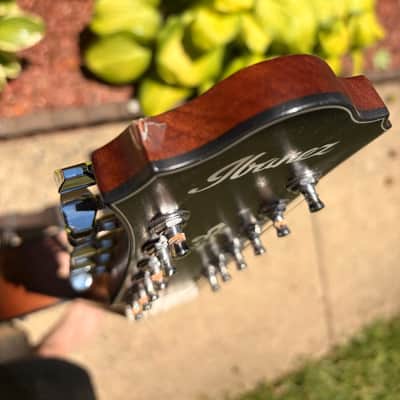 Lowest Price! Ibanez AE2912-LGS 12-String w SKB Hardshell Case 2020 - 2021 - Natural Low Gloss image 2