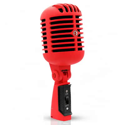5Core Vintage Microphone Classic Dynamic Professional XLR Studio Retro Style Mic RED image 1