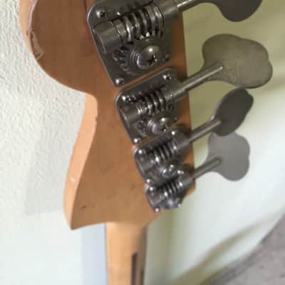 Fender Japan Jazz Bass Silver Series Black Electric Bass Guitar Rare Original Maple Rosewood Neck image 7