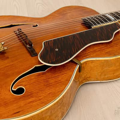 1941 Epiphone DeLuxe Pre-War Vintage Archtop Acoustic Guitar Blonde w/ Case image 7