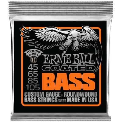 ERNIE BALL 3833 Slinky Bass Coated Hybrid 045-105 Roundwound. Saiten für 4-String E-Bass image 1