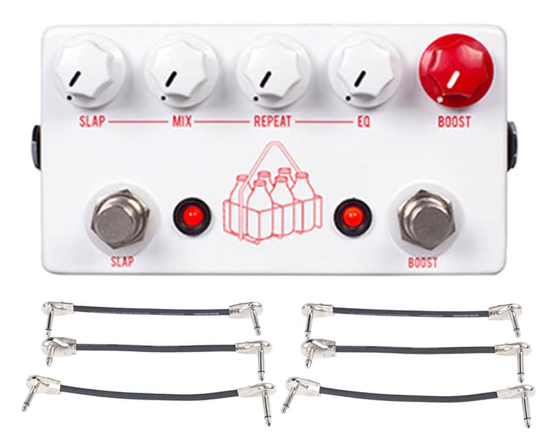 JHS The Milkman Echo/Slap/Delay/Boost Guitar Pedal + 2x Gator Patch Cable 3 Pack image 1