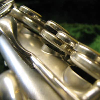 Rare Buescher True Tone "Stritch" Straight Alto Saxophone 1926 Silver Plated image 19