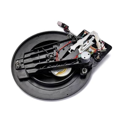 28cm Portable Vintage-Style Turntable – Black Battery-Powered Record Player with Built-In Preamp & Stylus image 4