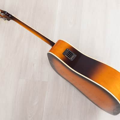1991 Orville by Gibson Dove Vintage Sunburst Dreadnought Acoustic Electric Guitar w/ Case image 15