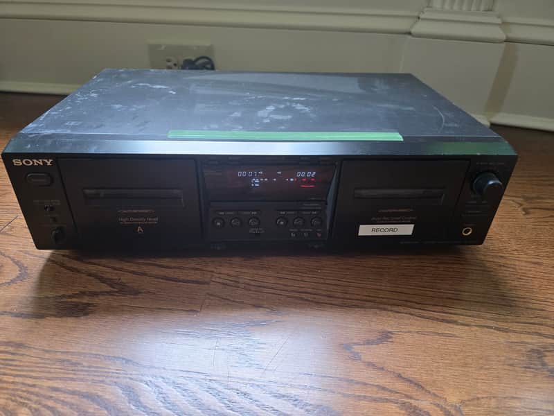 Sony TC-WE475 dual auto-reverse cassette deck Mid-1990s - Black image 1