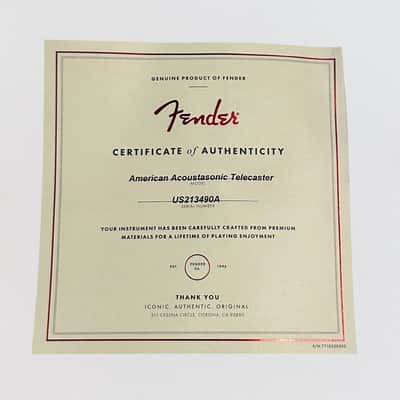 Fender American Acoustasonic Telecaster USA Acoustic Electric Guitar - Red image 13