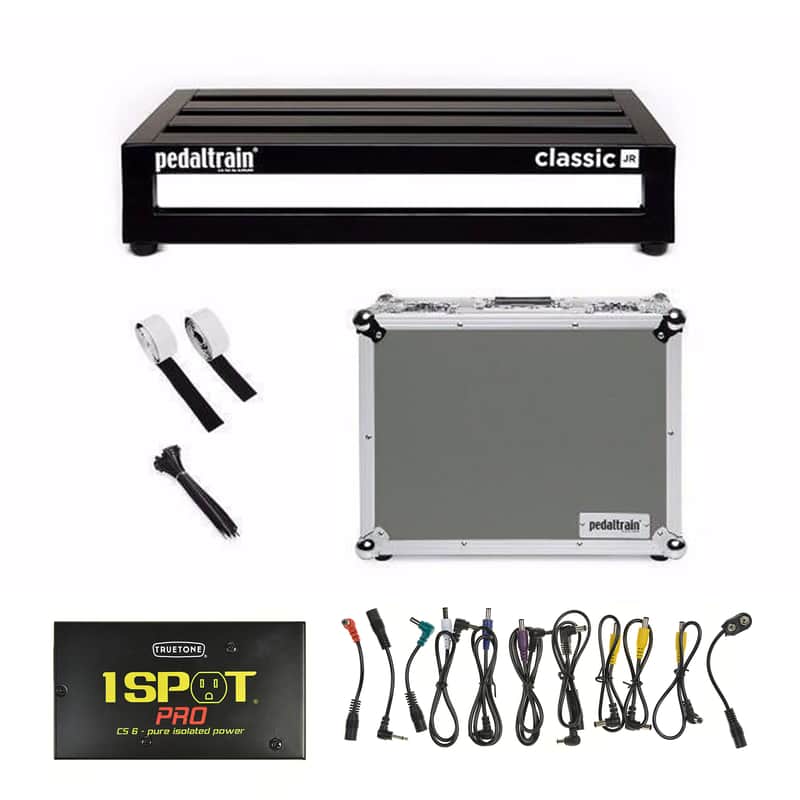 Pedaltrain Classic JR Pedalboard 4 Rails 18x12.5 w/Tour Case w/Truetone CS-6 Power Supply Bundle image 1