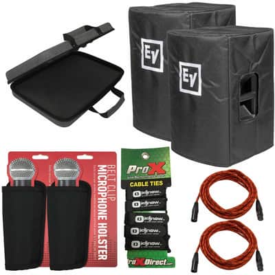 Electro Voice ETX-15P Padded Speaker Covers (Pair) + Carry Case + Cables image 17
