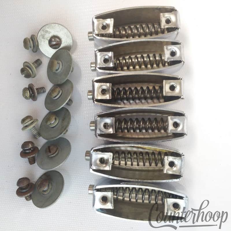 *Rogers 6x Bread&Butter Tom Drum Lugs 1 5/8"Ridged Cleveland,OH B&B Holiday 60s* image 1