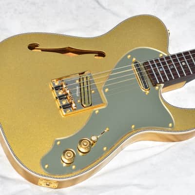 Custom Pre-order! Thinline Telecaster HH 2024 Gold Lightweight DiMarzio Tone Zone Kluson Icon image 10