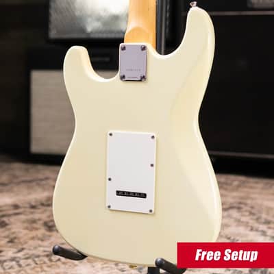Squier 1995 Standard Stratocaster with Rosewood Fretboard Made in Korea, Olympic White - Used image 2