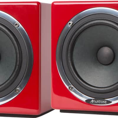 Avantone Pro MixCube Active 5.25" Powered Studio Monitor Pair, 10th Anniversary Red image 1