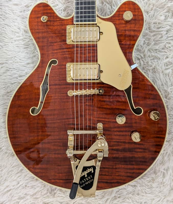 Gretsch Broadkaster LX Figured Center Block Electric Guitar w/Case Bourbon Stain image 1