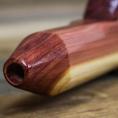 Hawk Cedar Native American Style Flute w/ Eagle Totem image 6