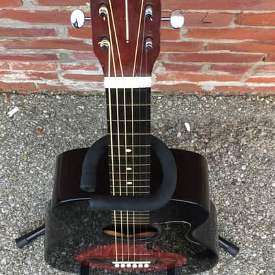 Silvertone Parlor Guitar Red Burst Scalloped X Braced Top image 2