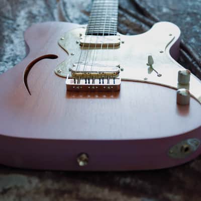 GB Liuteria Traditional Tele semi hollow purple walnut image 19