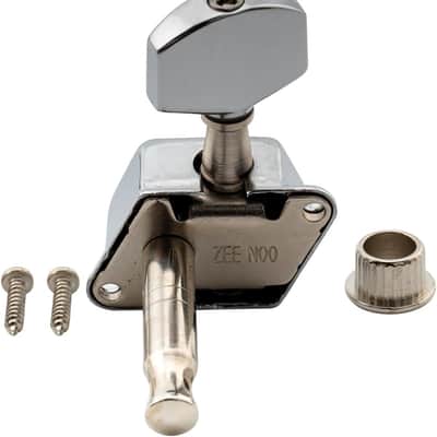 Pro 6 in line Semi Sealed Electric Guitar Machine Heads Tuning Pegs Keys Tuners Set for Fender Stratocaster Telecaster Guitar Replacement Right Hand, Chrome image 5