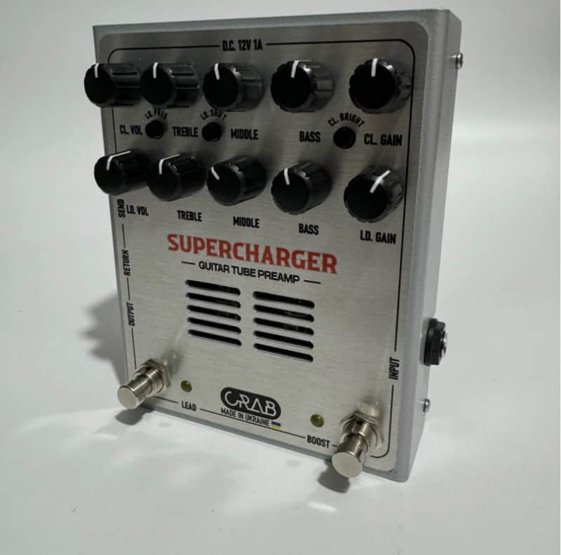 Crab Guitar Effects Supercharger (SLO) Preamp Soldano Amp in a box High gain lead Metal Distorion Overdrive Pedal Blues Rock Drive EQ image 1