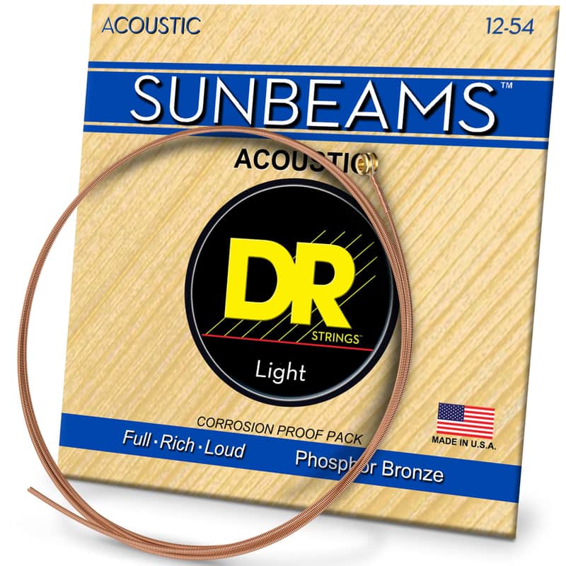 DR Strings SUNBEAM™ - Phosphor Bronze Acoustic Guitar Strings: Light 12-54 image 1