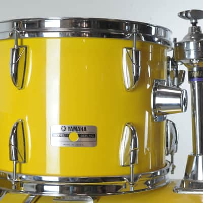 1980s Yamaha Tour Custom 8000 "Mellow Yellow" Drum Set image 11