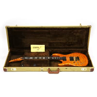 1992 Carvin DC400 Left-Handed Vintage Kiesel M22 Pickups Kahler LH Lefty Quilted Maple KOA Wood Custom Ordered Rare Electric Guitar w/ Orig. OHSC Tweed Case image 3