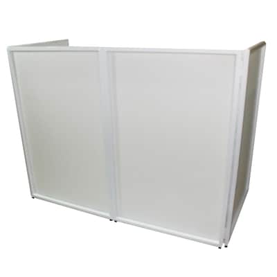 ProX White Aluminum 4-Panel DJ Scrim Facade Frontboard w/ Travel Bag + Chair image 5
