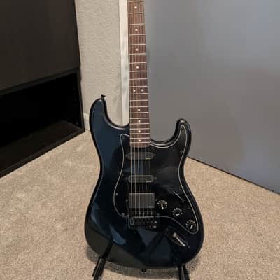 Fender Squier Strat Bullet 2016 - Gloss Black w/EMG Pick Ups image 1