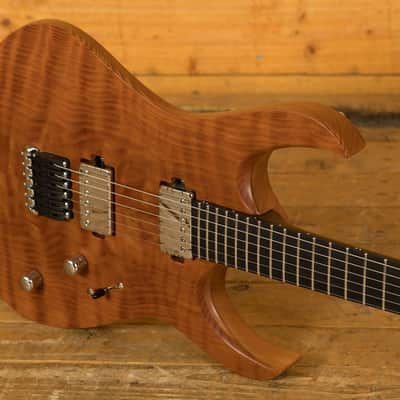 Mayones Duvell Elite 6 - Ebony - Curly Redwood image 5