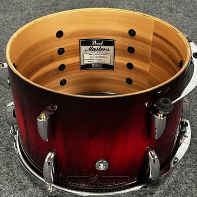 Pearl Masters Maple/Gum 4pc Drum Set Saman Cardinal Burst image 7