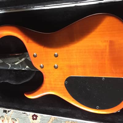 Modulus Quantum 5 Bass Guitar 5A Quilt Top MAPLE NOS Bartolini - TOP OF LINE 2006 Orange Brown Yello image 6