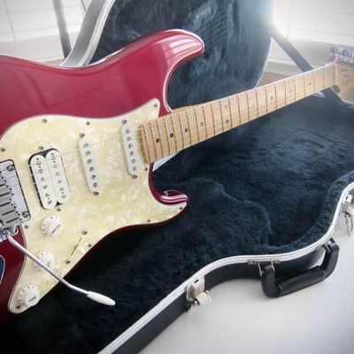Fender American Lone Star Stratocaster HSS CAR Pearloid Guard HSS Seymour Duncan Pearly Gates Texas Specials OHSC Circa-1999-Candy Apple Red image 7