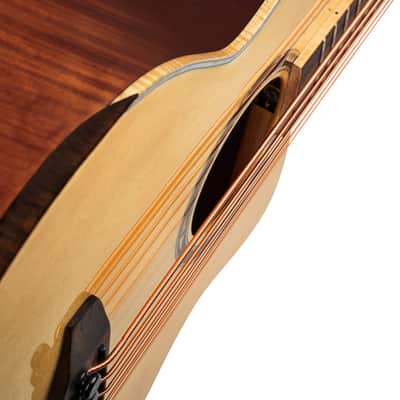 Ortega KTSM2-5 Signature Series Ken Taylor Solid Spruce Top Nato Neck Cutaway 5-String Acoustic-Electric Bass Guitar w/Gig Bag image 12