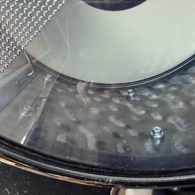 Premier Beatmaker/Modern Classic Black Chrome Hammered Brass 14x7 Snare Drum image 13