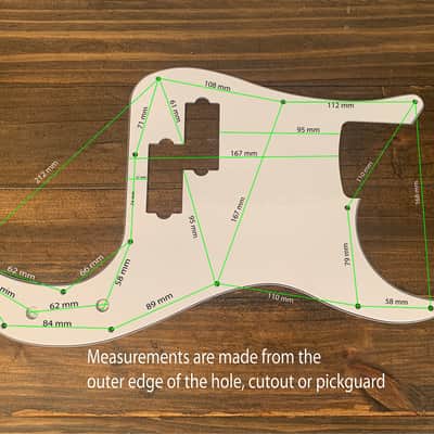 P Bass style Pickguard by Carmedon Charcoal(matte) image 2