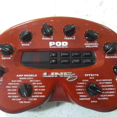 Very rare Line 6 POD 1.0 and POD 2.0 with original Line 6 AC supply. Sold only as a pair. image 1