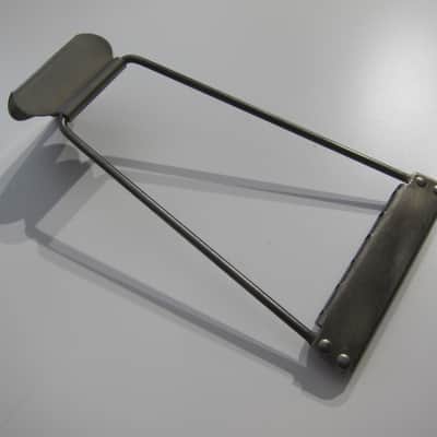 Harmony & Silvertone Archtop & Flat Top Guitar Tailpiece Authentic Vintage Part Circa-1950s-1960s-Nickel Silver image 2