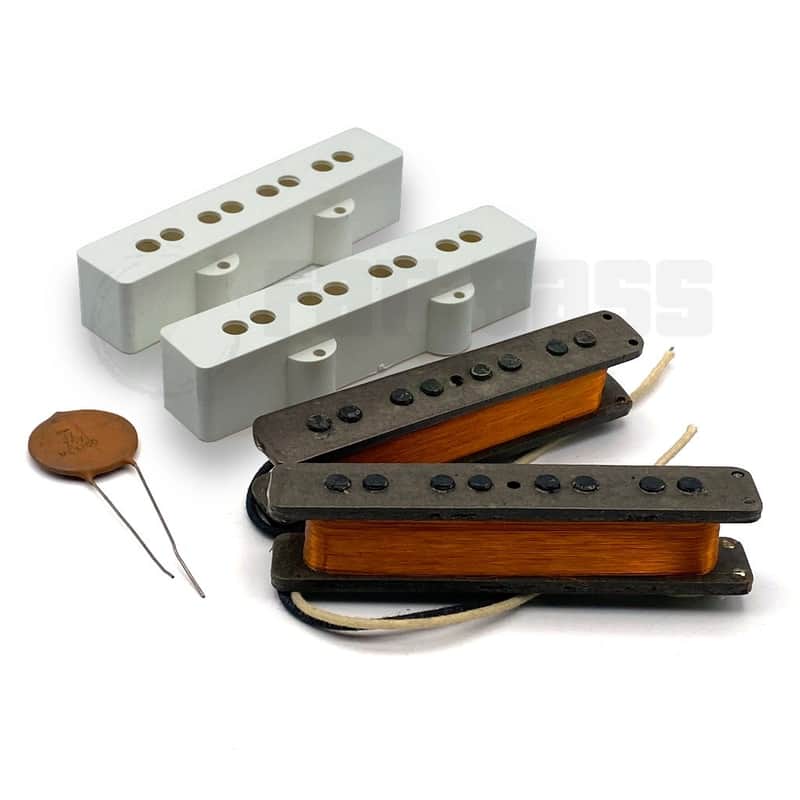 Kloppmann 4 String Jazz Bass® Pickup Set - JB 71 Set / Parchment Covers image 1