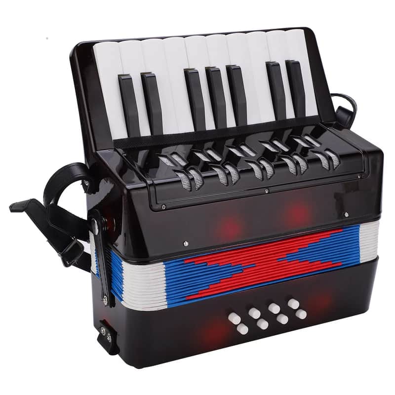 NEW 17-Key Piano Accordion with 8 Bass – Beginner Musical Instrument for Students image 1