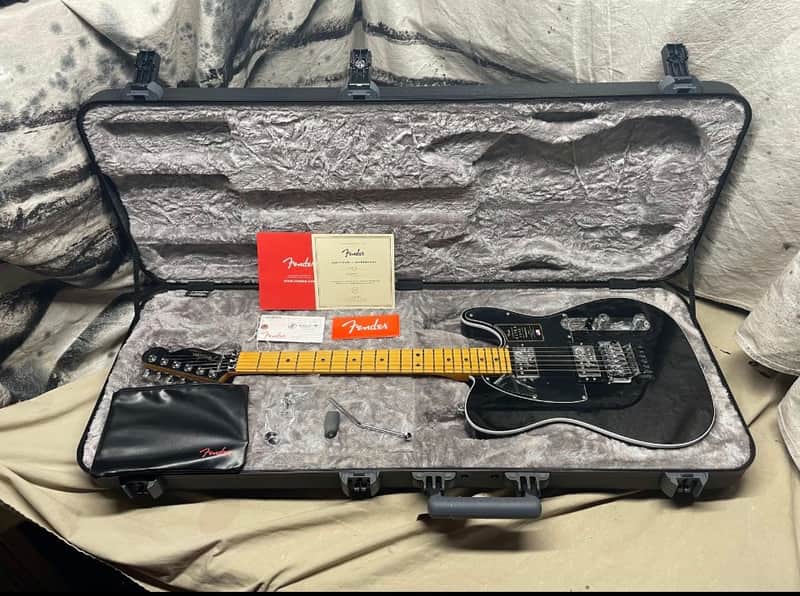 Fender American Ultra Luxe Telecaster Floyd Rose HH 2021 - 2024 - Mystic Black
