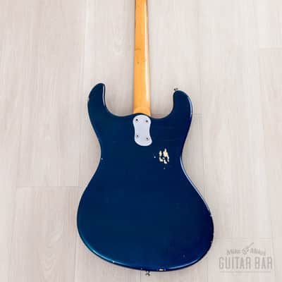 1966 Mosrite Ventures Model Bass Ink Blue 100% Original w/ Case image 3