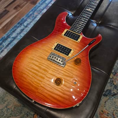 1986 PRS Custom 24 - Birds, Flame Top, Cherry Burst - w/ Case image 5