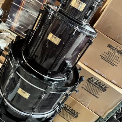 Terry Bozzio's -1990s Custom Made Mapex U.S. Maple 13-Piece Kit - Transparent Black Lacquer image 10