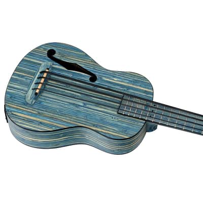 Ortega RUSWB-UB Bamboo Series Solid Bamboo Top & Neck Short Scale 4-String Acoustic-Electric Uke Bass w/Deluxe Gig Bag image 10
