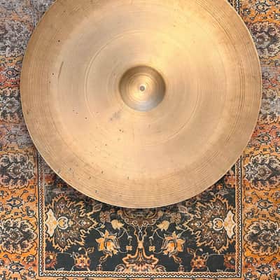VIDEO! ULTRA RARE 26" Vintage 1950s Zildjian BLOCK STAMP Ride Crash 4694 g Super DARK! Gorgeous! image 2