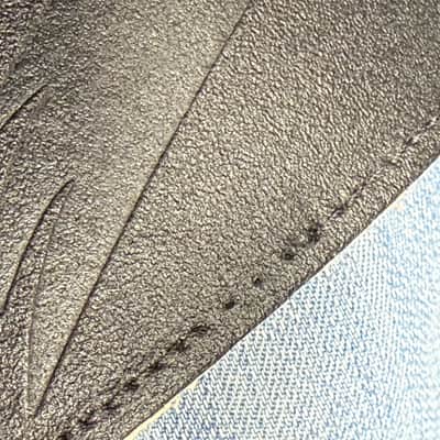 DEAN Sheepskin Black Leather GUITAR Strap NEW - Logo - 2.5" wide image 5