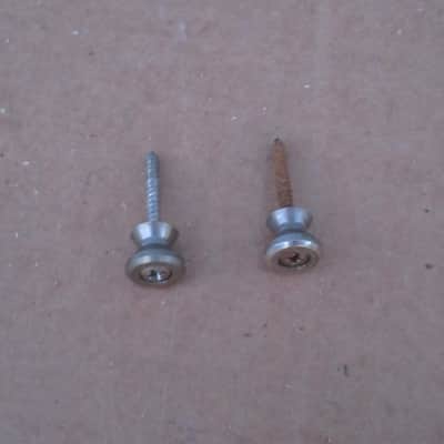 Vintage 1960s Teisco Guitar Strap Buttons W Screws Japan image 2
