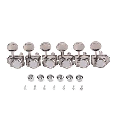 6 Inline Vintage Guitar Locking Tuners Tuning Pegs Keys Machine Heads Replacement for ST TL Style Electric Guitar (Right Hand) image 1